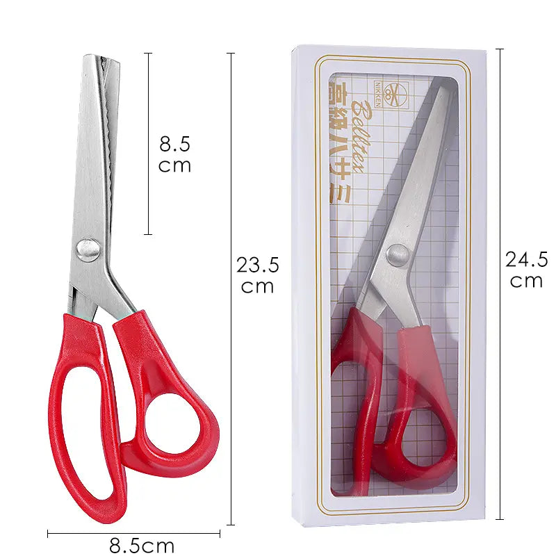 ✂️Cikcakové nůžky (čepel se zoubkovaným ostřím)✨ Šicí a krajkové nůžky pro kutily