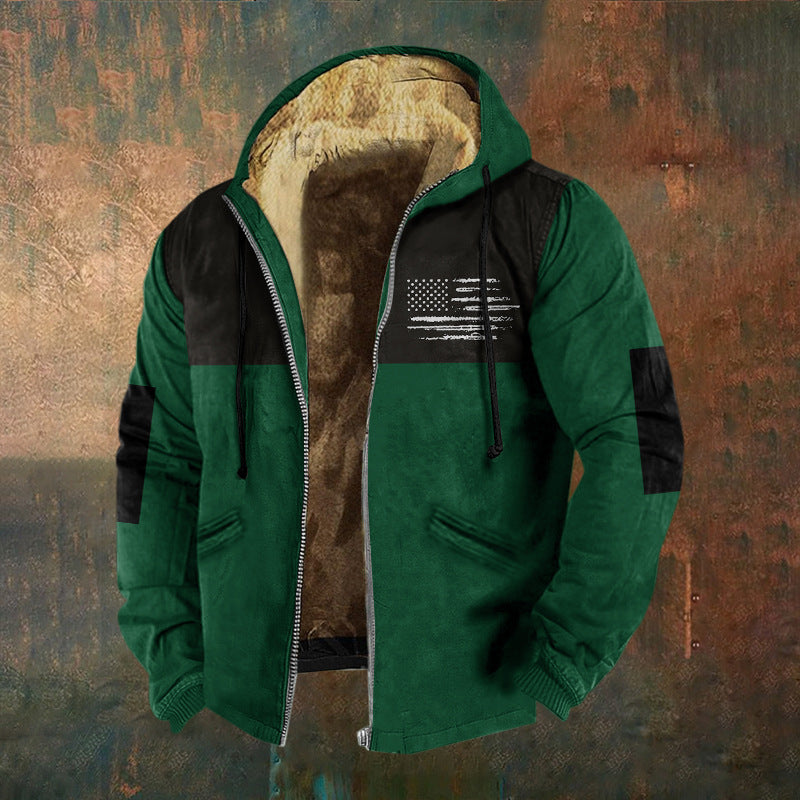 🧥✨【S-5XL】🔥Nová pánská módní retro mikina s kapucí a zipem s 3D digitálním tiskem