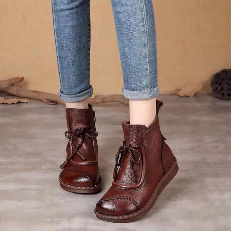 ✨【35-40】🌷👢 Dámské retro boty z měkké kůže
