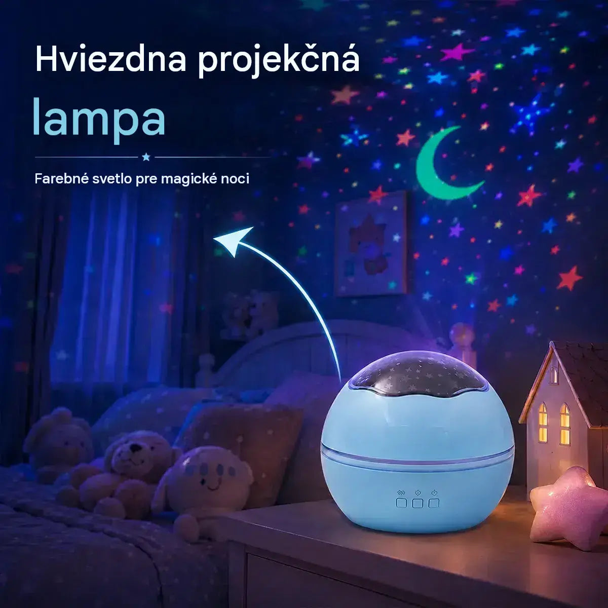 🌠✨Projektor hvězdné oblohy, noční světlo ⎜ Rotační LED lampa🎁