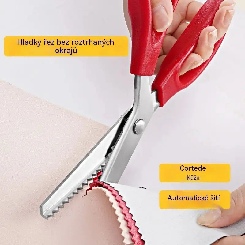 ✂️Cikcakové nůžky (čepel se zoubkovaným ostřím)✨ Šicí a krajkové nůžky pro kutily