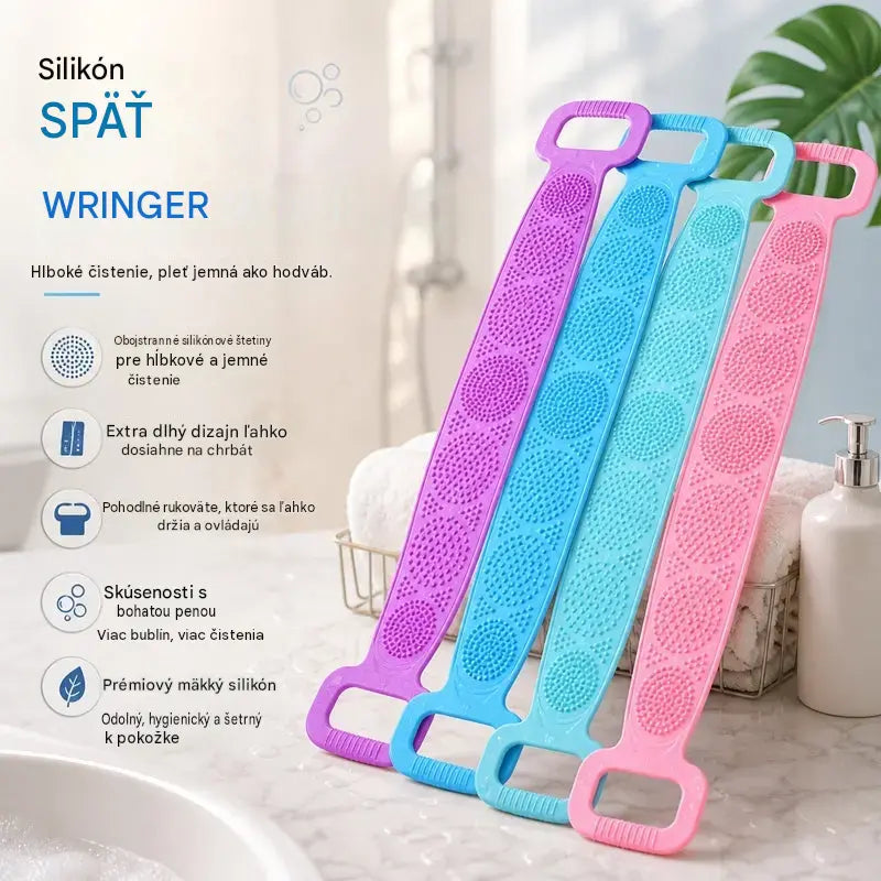 🛁 Extra dlouhý silikonový kartáč na záda – čistí, masíruje a stará se! ✨💙