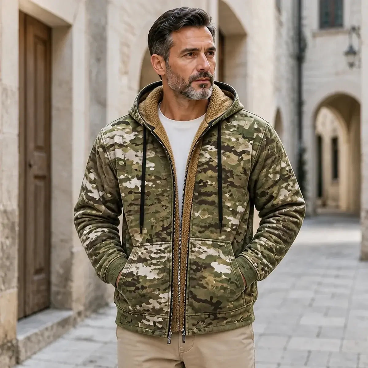 🧥✨【S-5XL】🔥Nová pánská módní retro mikina s kapucí a zipem s 3D digitálním tiskem