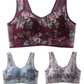 【Balení 3 ks】Plus Size podprsenka s potiskem a bez kostic