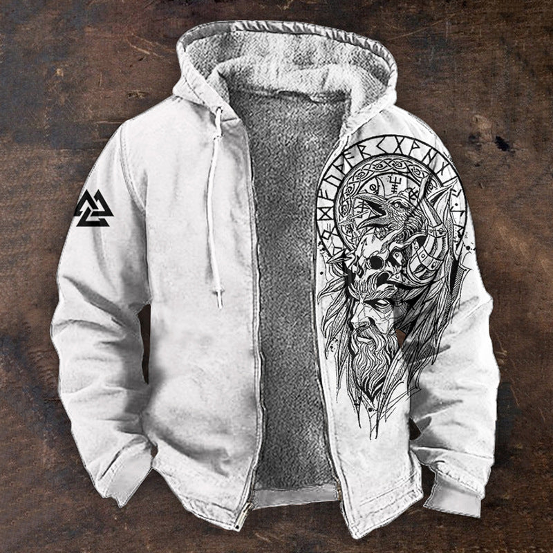 🧥✨【S-5XL】🔥Nová pánská módní retro mikina s kapucí a zipem s 3D digitálním tiskem