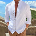 🌈👔【50% sleva 🔥】【S-3XL】😍Nová kolekce 2026, pánská bavlněná lněná košile nadměrných velikostí, košile s volným dlouhým rukávem