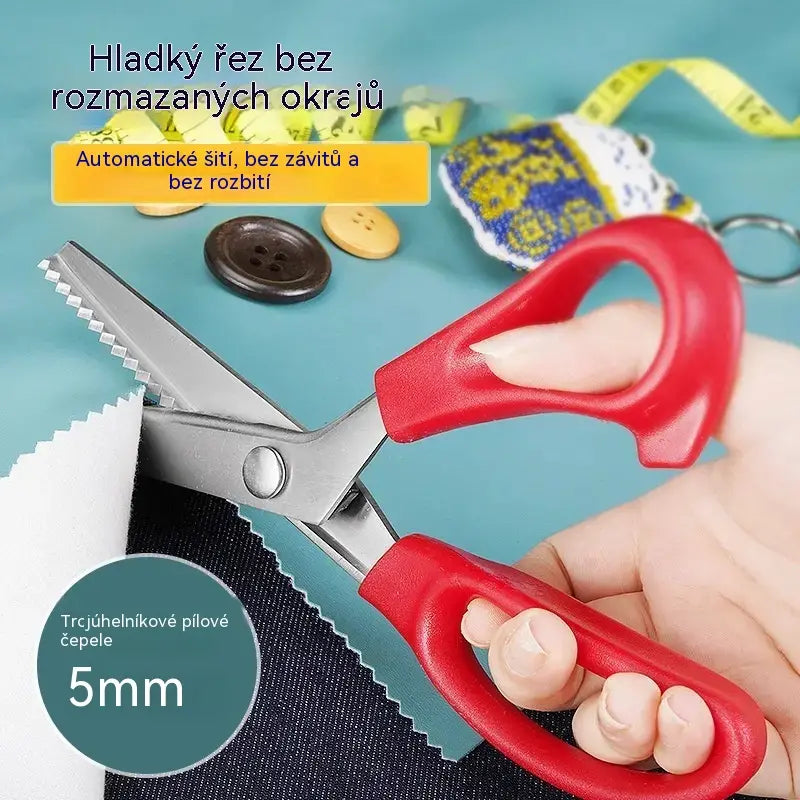 ✂️Cikcakové nůžky (čepel se zoubkovaným ostřím)✨ Šicí a krajkové nůžky pro kutily