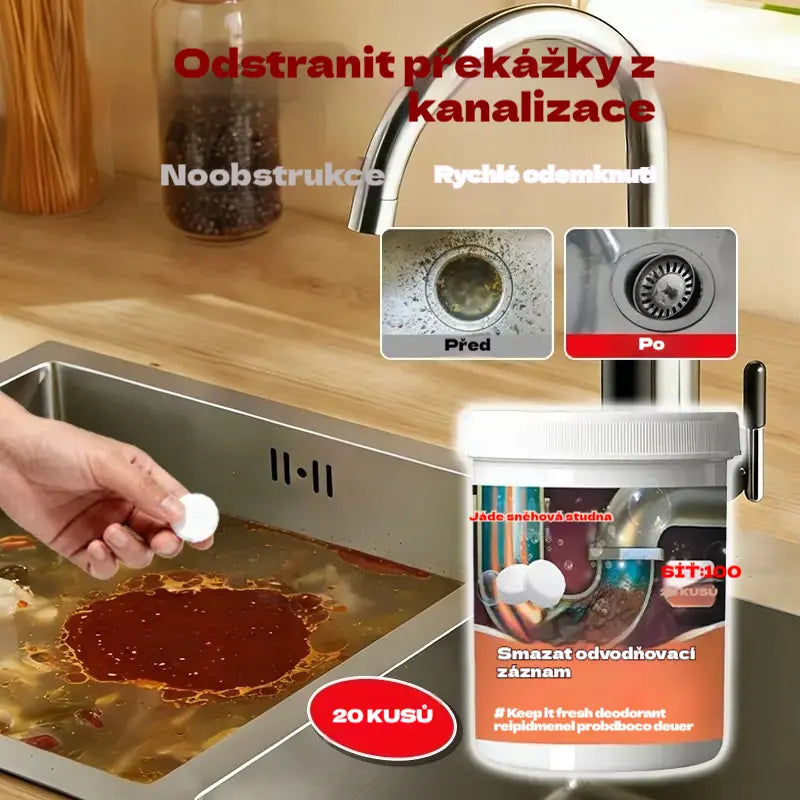 🔥50% SLEVA ❤️ Výkonné šumivé čisticí tablety