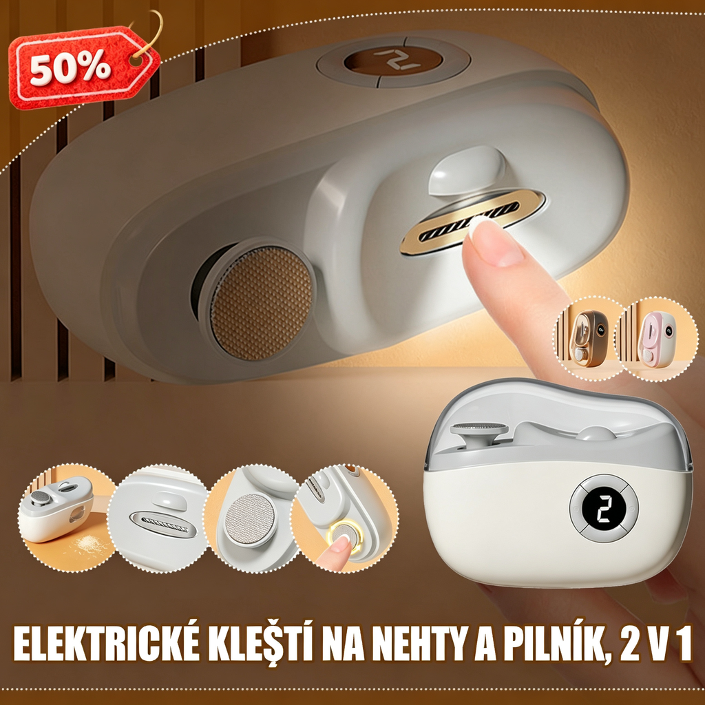 🔥Multifunkční elektrický pilník na nehty, elektrické kleštičky na nehty s ochranou proti skřípnutí