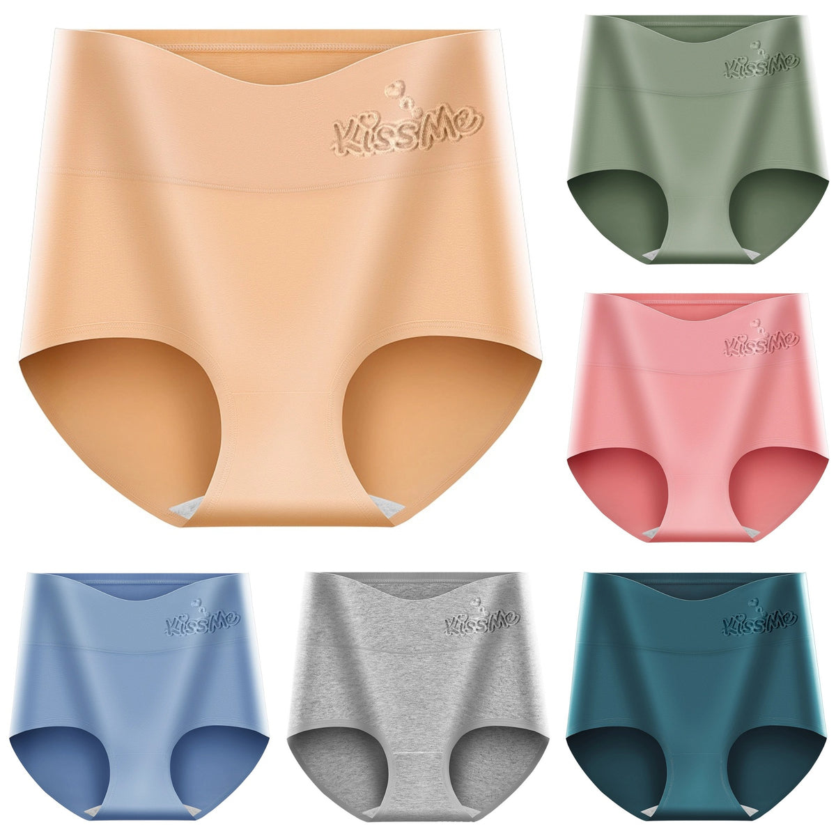 💖Poslední den, sleva 50 % – 【6dílná sada】Kalhotky s vysokým pasem a zvedajícím efektem ze špičkové bavlny✨️ (45–105 kg)