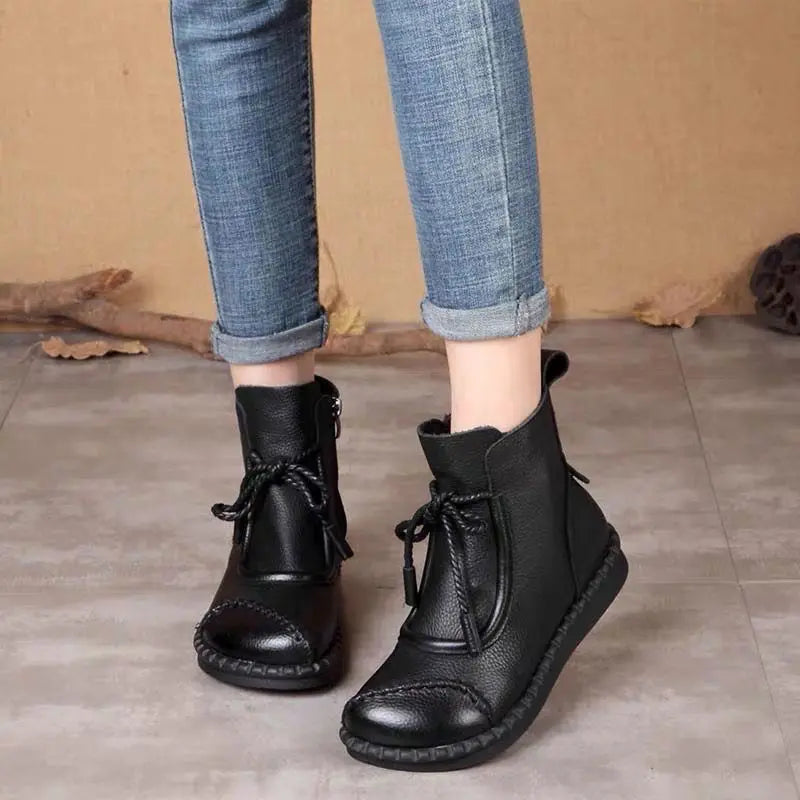 ✨【35-40】🌷👢 Dámské retro boty z měkké kůže