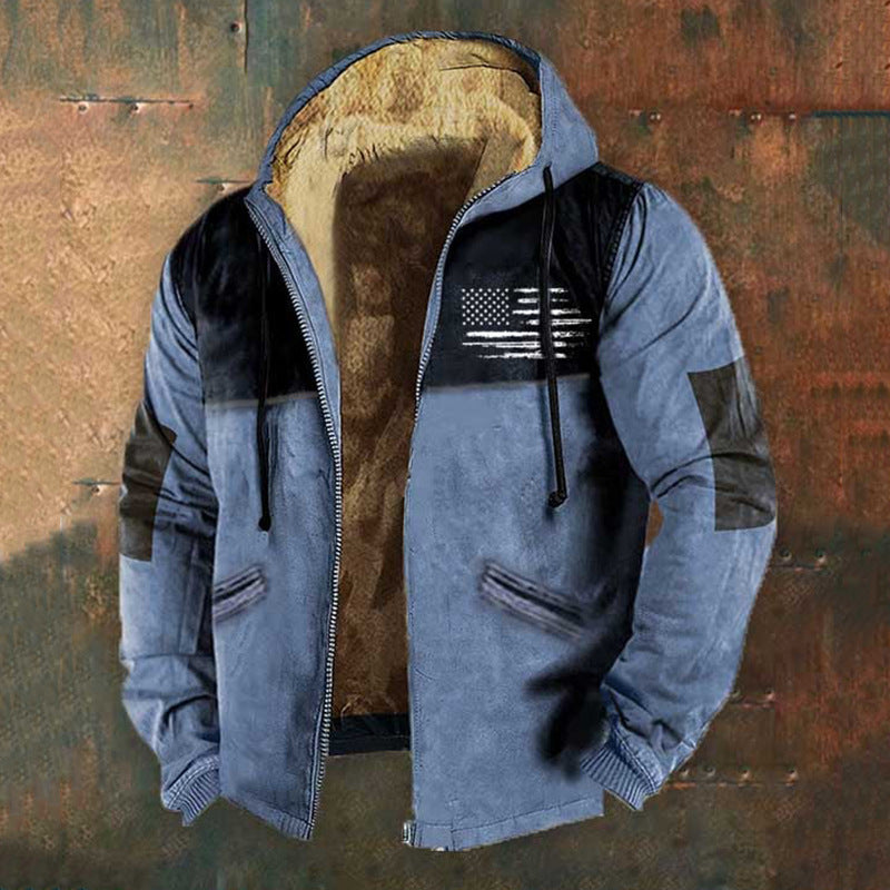 🧥✨【S-5XL】🔥Nová pánská módní retro mikina s kapucí a zipem s 3D digitálním tiskem